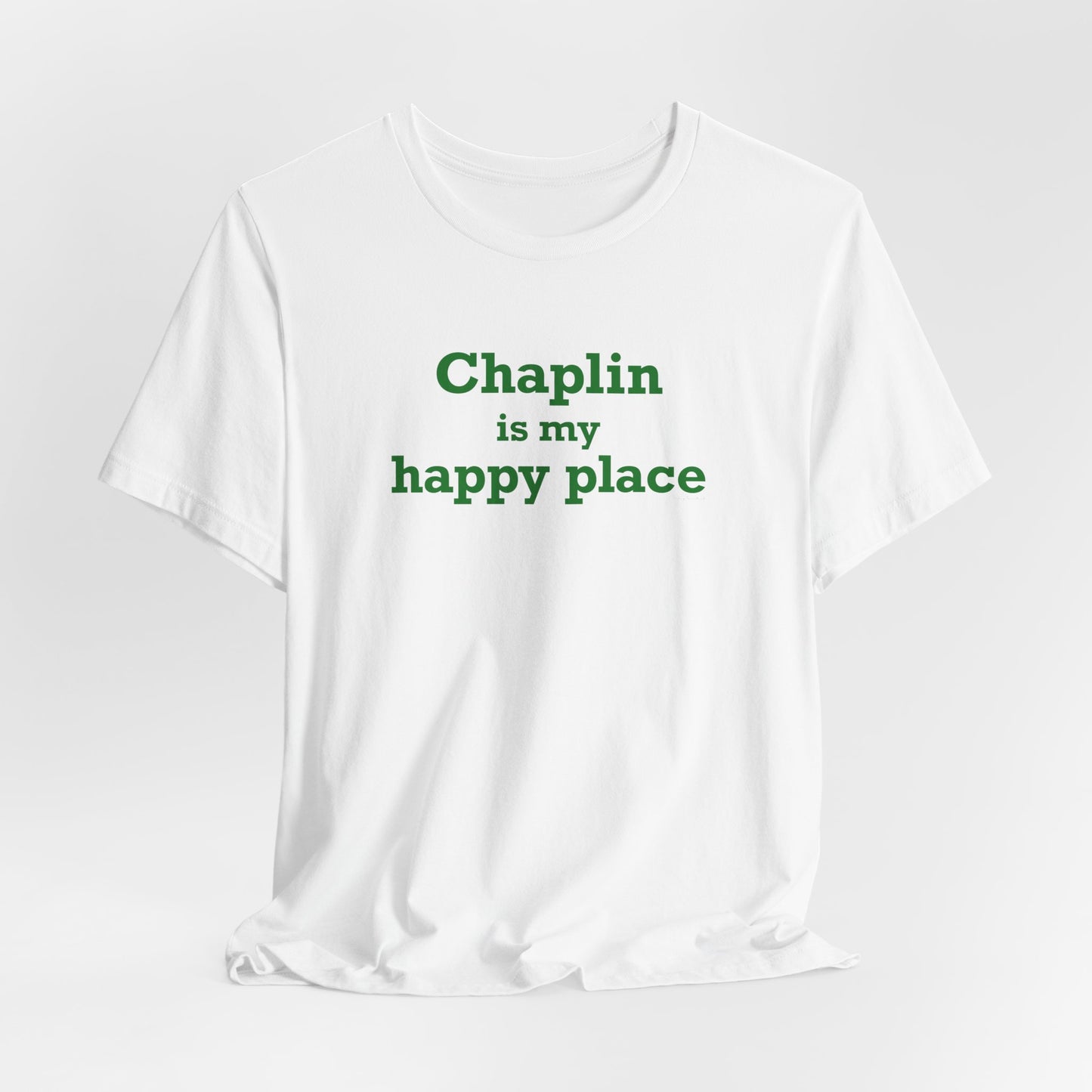 Chaplin is My Happy Place Unisex Jersey Short Sleeve T-Shirt