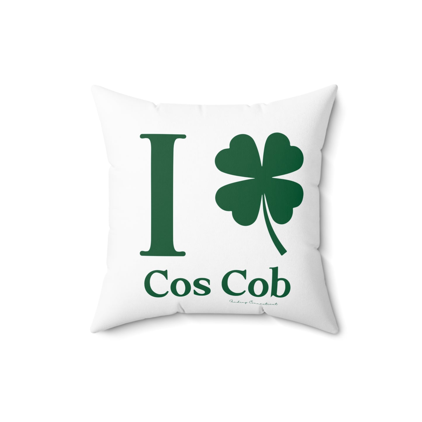 I Clover Cos Cob Spun Polyester Square Pillow