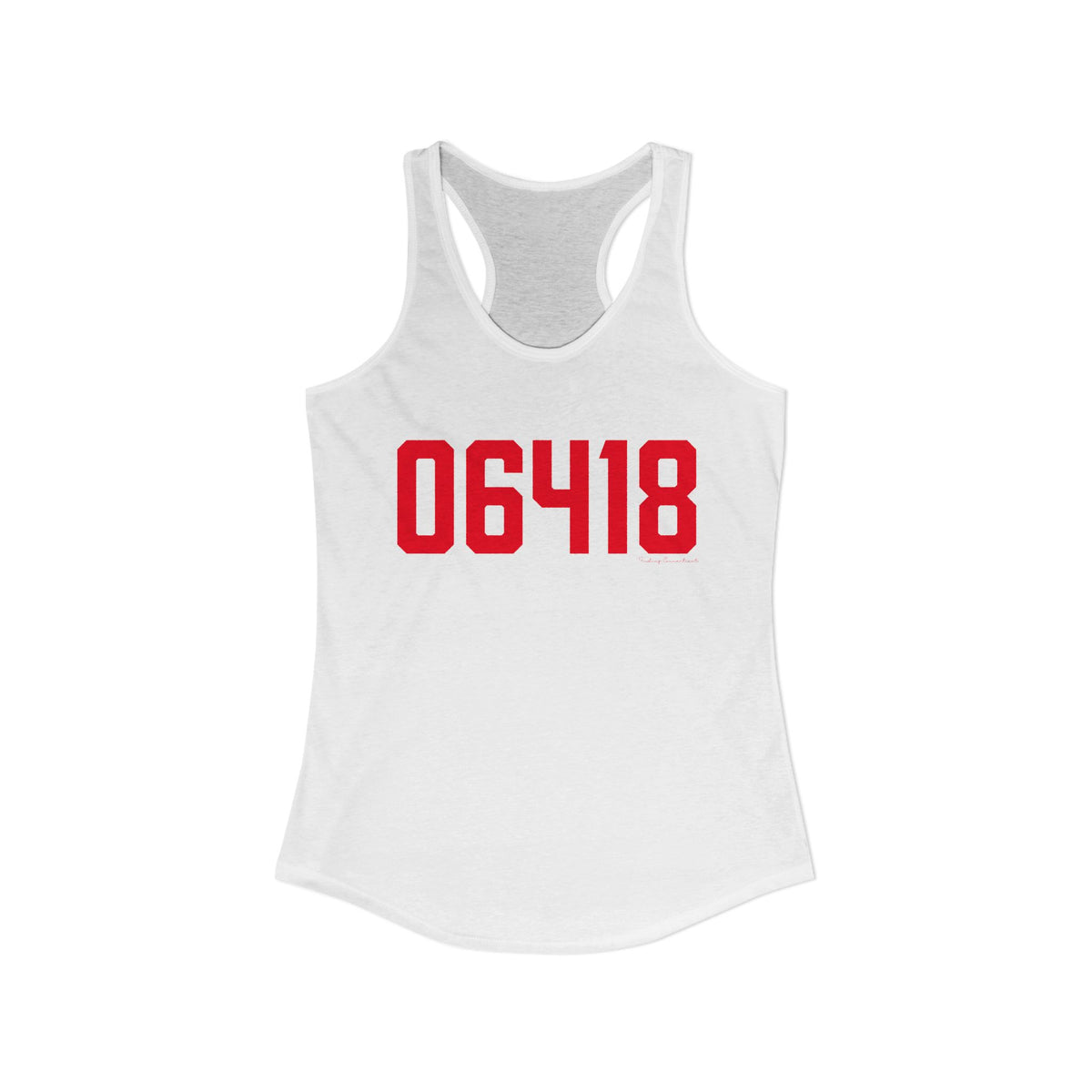 06418 Derby Connecticut Zip Code Women's Ideal Racerback Tank Top