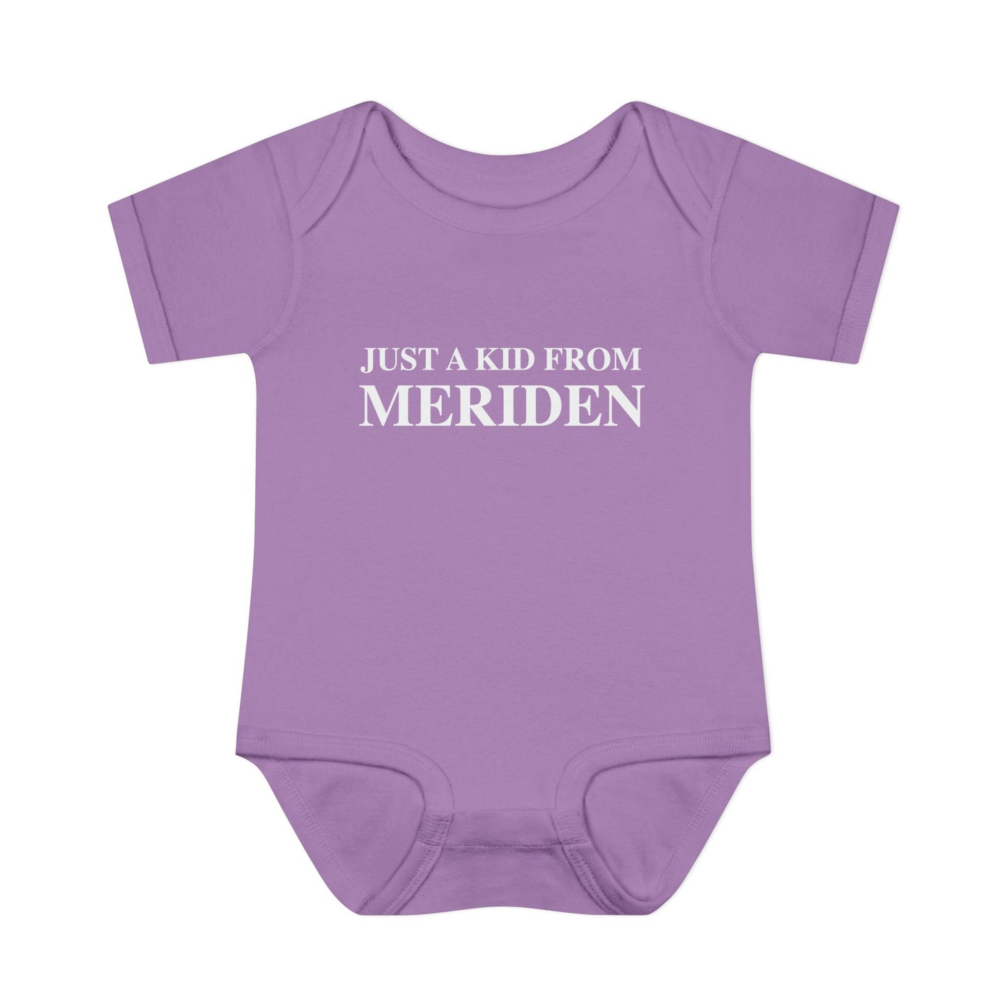 Just a kid from Meriden Infant Baby Rib Bodysuit