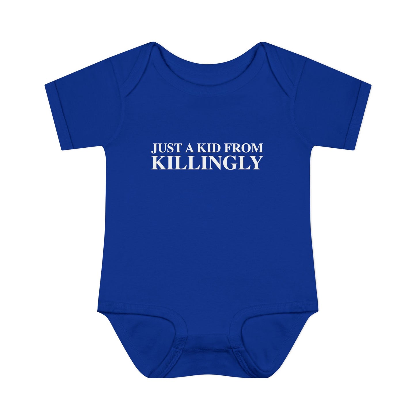 Just a kid from Killingly Infant Baby Rib Bodysuit