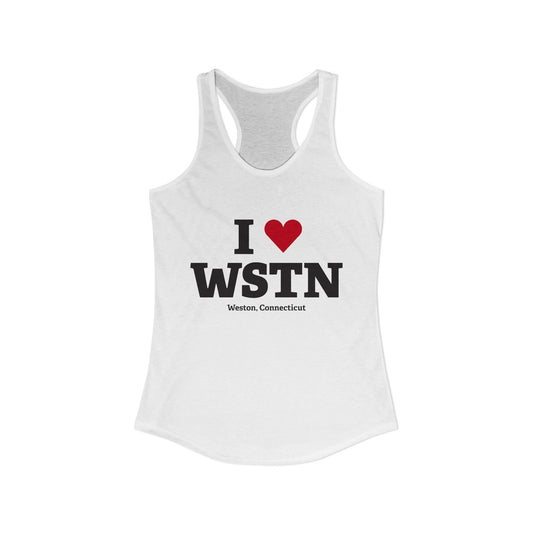 I Heart WSTN Women's Ideal Racerback Tank Top