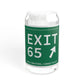 Vintage Exit 65 WCP Sign Sipper Glass, 16oz