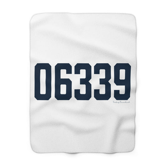 06339 Ledyard Connecticut Zip Code Sherpa Fleece Blanket