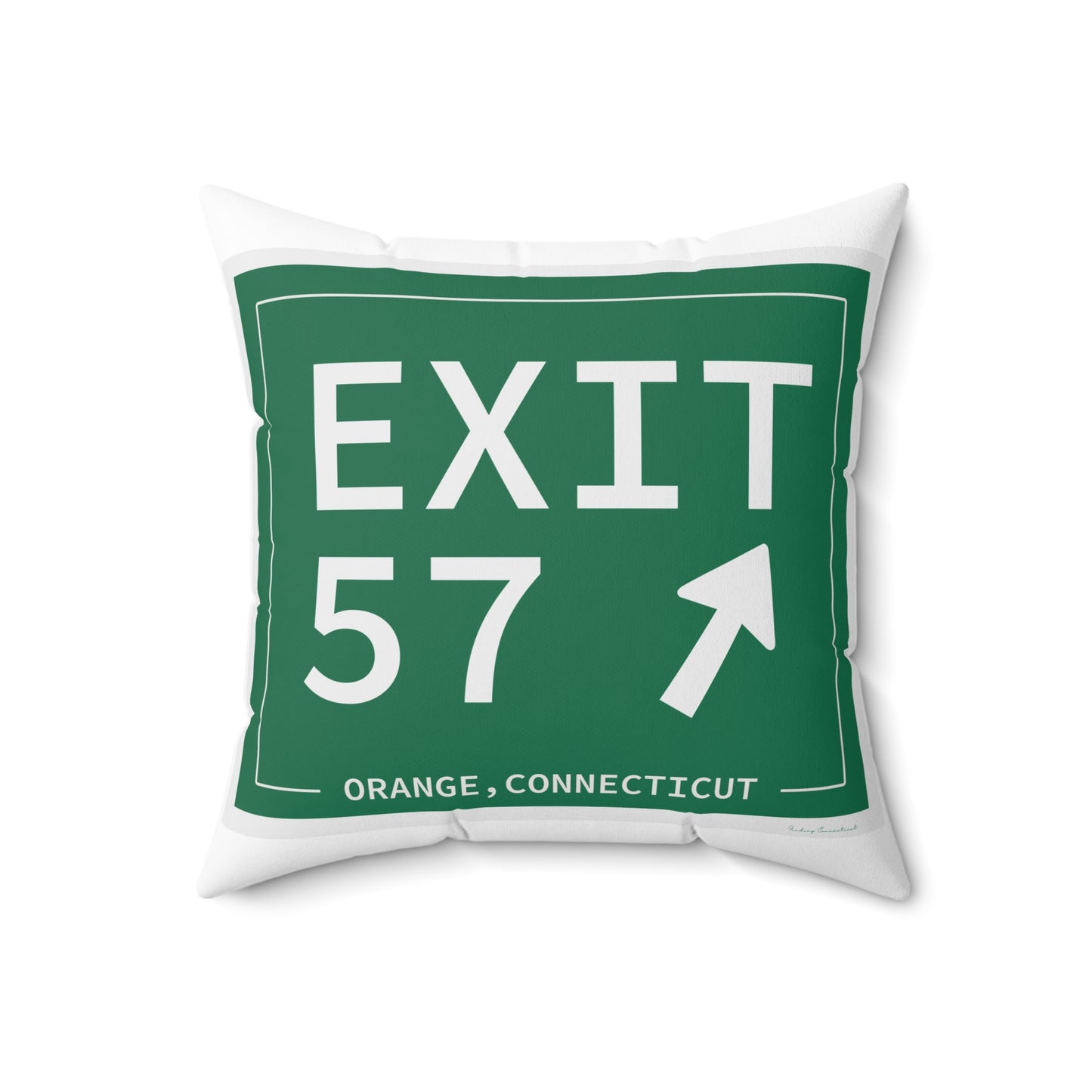 Vintage Exit 57 WCP Sign Spun Polyester Square Pillow