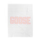 Goose Zip Code Peach & Pink Velveteen Plush Blanket