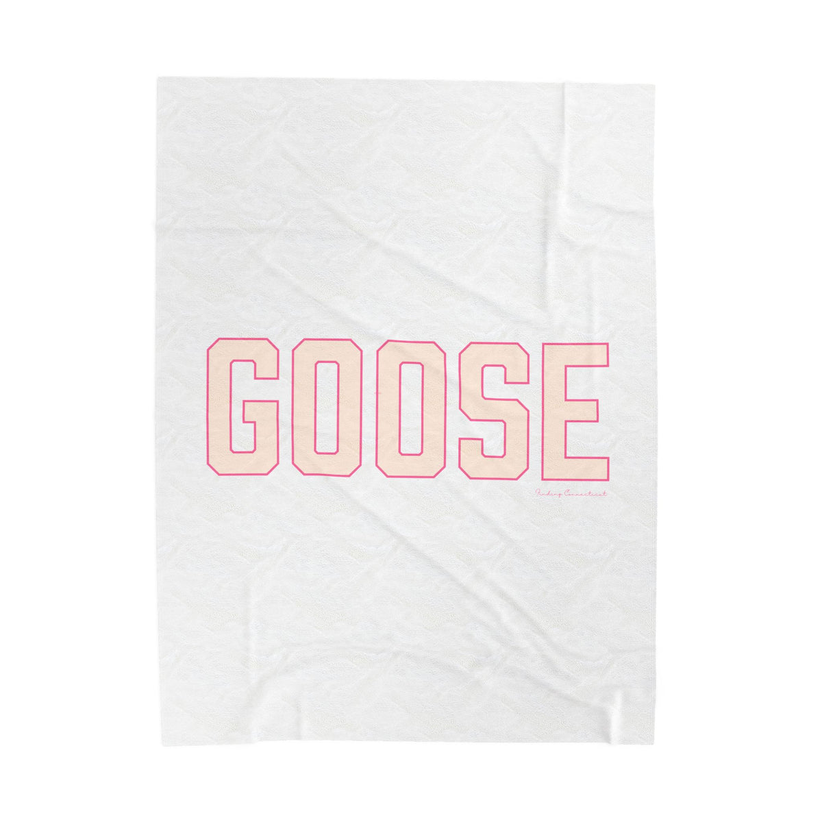 Goose Zip Code Peach & Pink Velveteen Plush Blanket