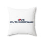 Love South Norwalk Spun Polyester Square Pillow