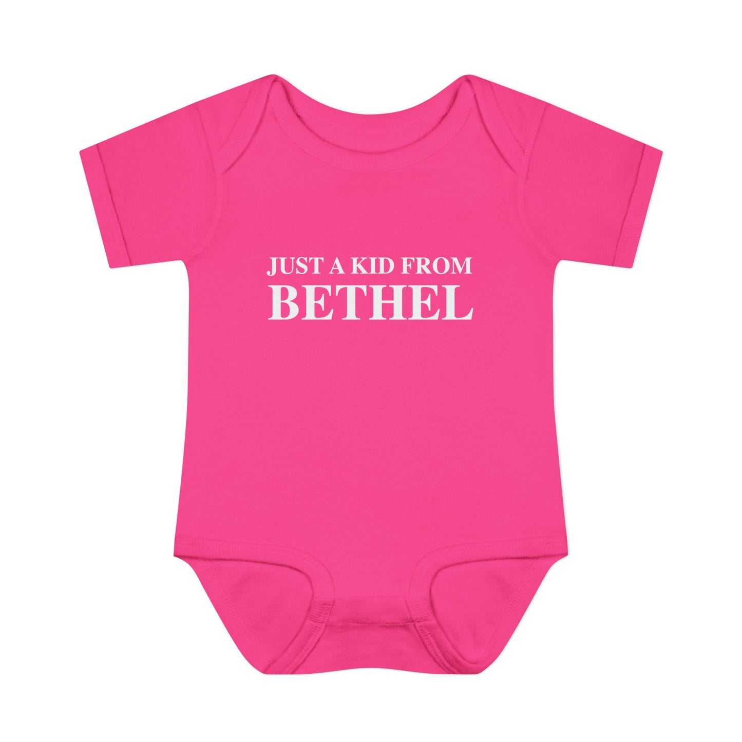 Just a kid from Bethel Infant Baby Rib Bodysuit