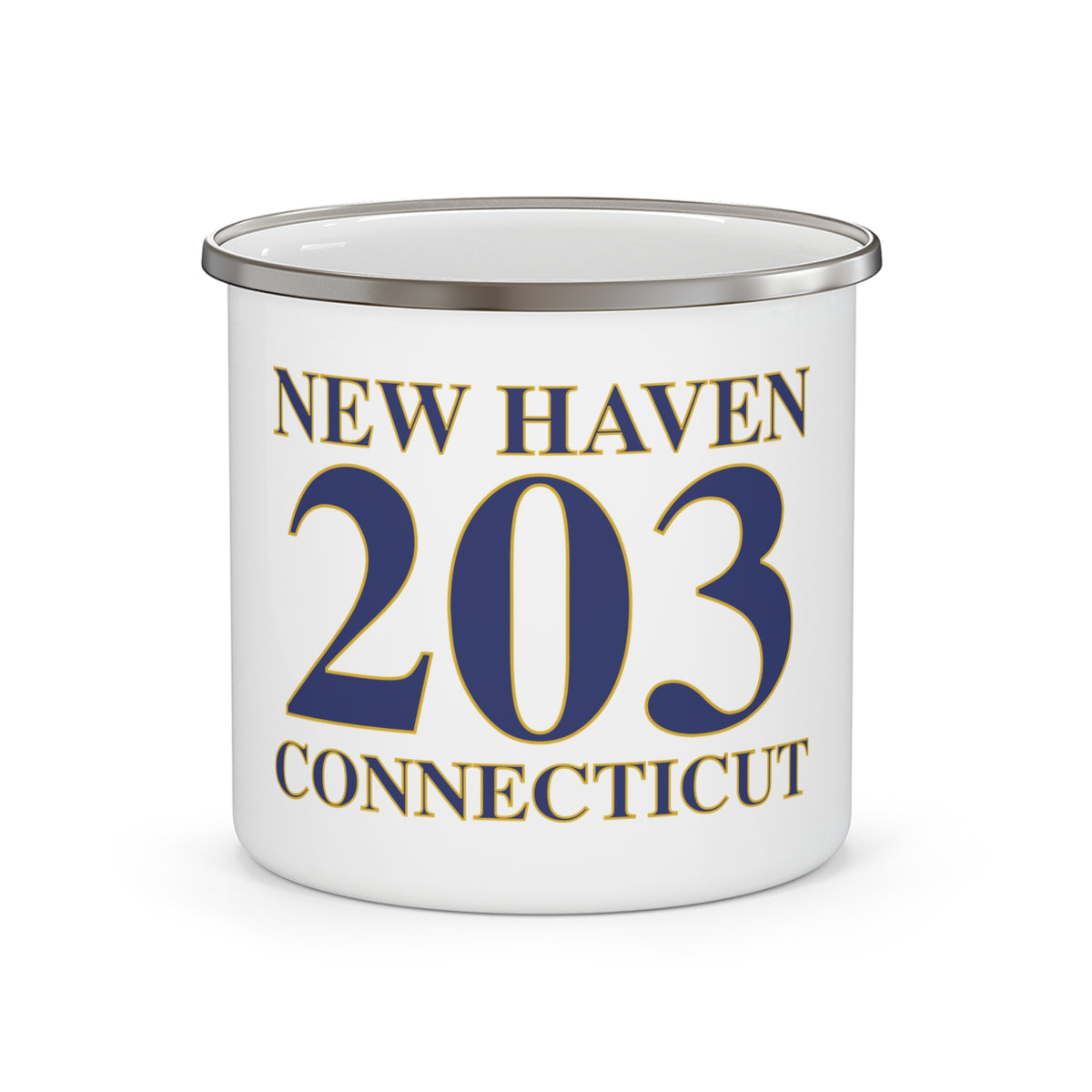 New Haven 203 Connecticut Enamel Camping Mug