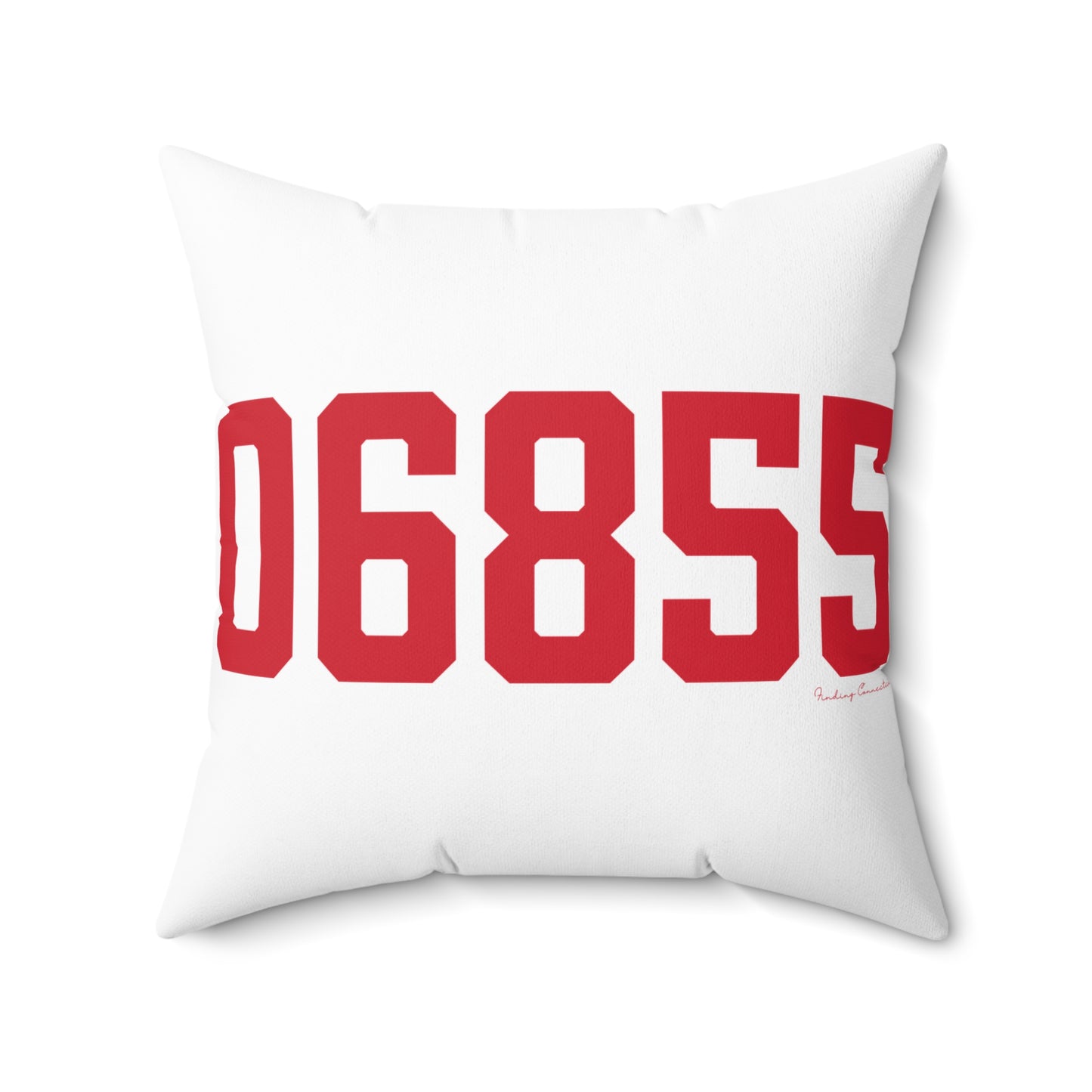 06855 Norwalk Connecticut Zip Code Spun Polyester Square Pillow