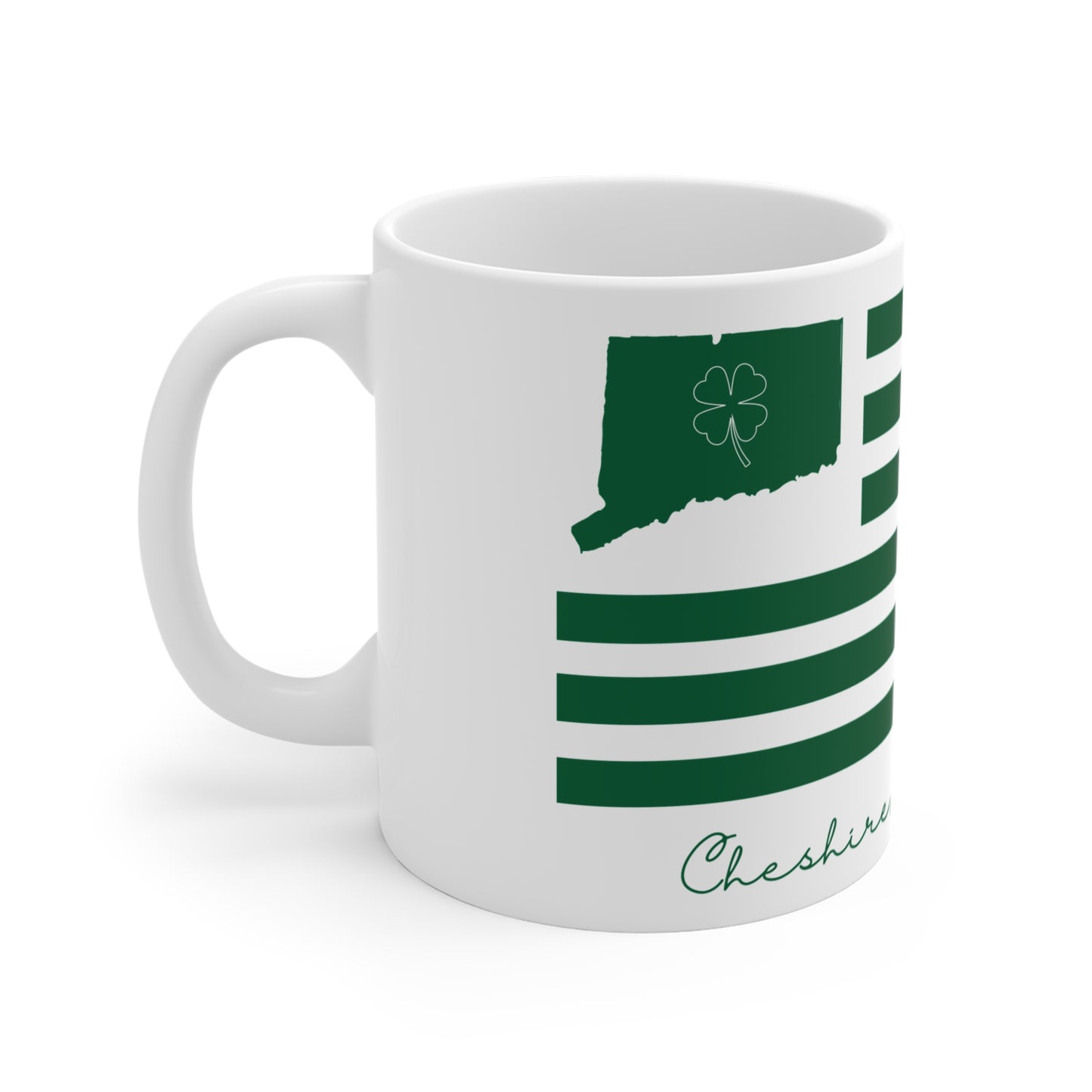 Cheshire Connecticut St. Patrick’s Day Flag Mug 11oz