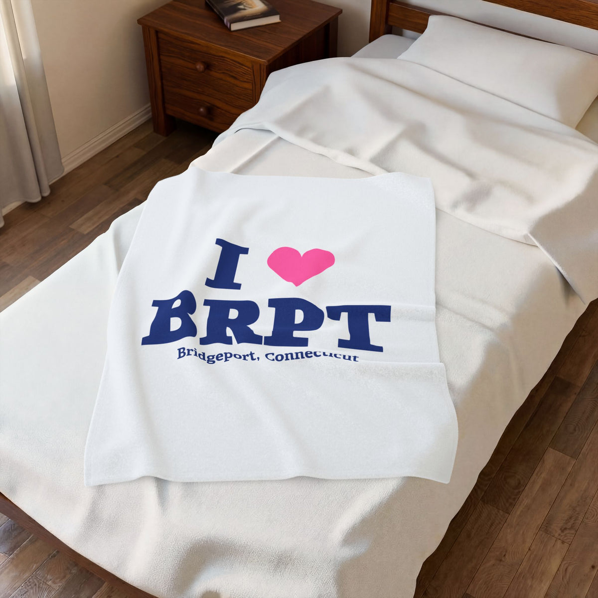 I Heart BRPT Velveteen Plush Blanket
