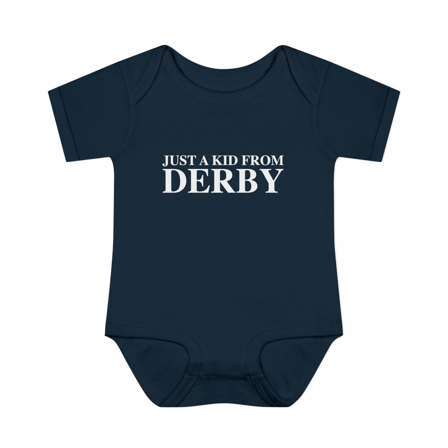 Just a kid from Derby Infant Baby Rib Bodysuit