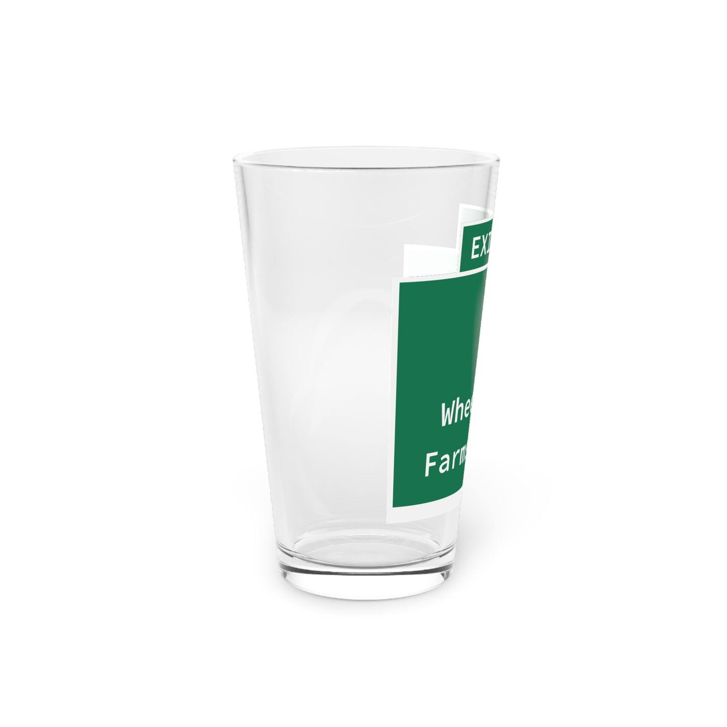 Vintage WCP Exit 55 Sign Pint Glass, 16oz