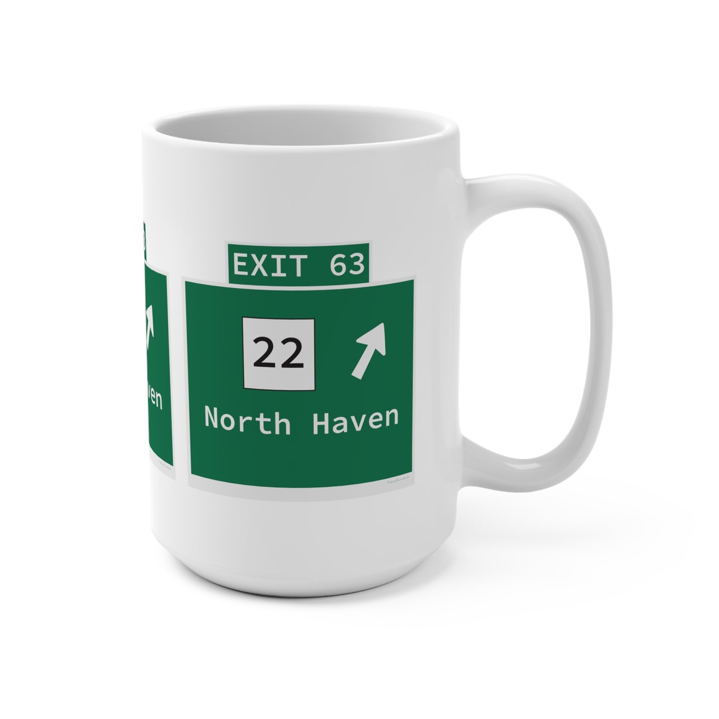 Vintage WCP Exit 63 Sign Mug 15oz