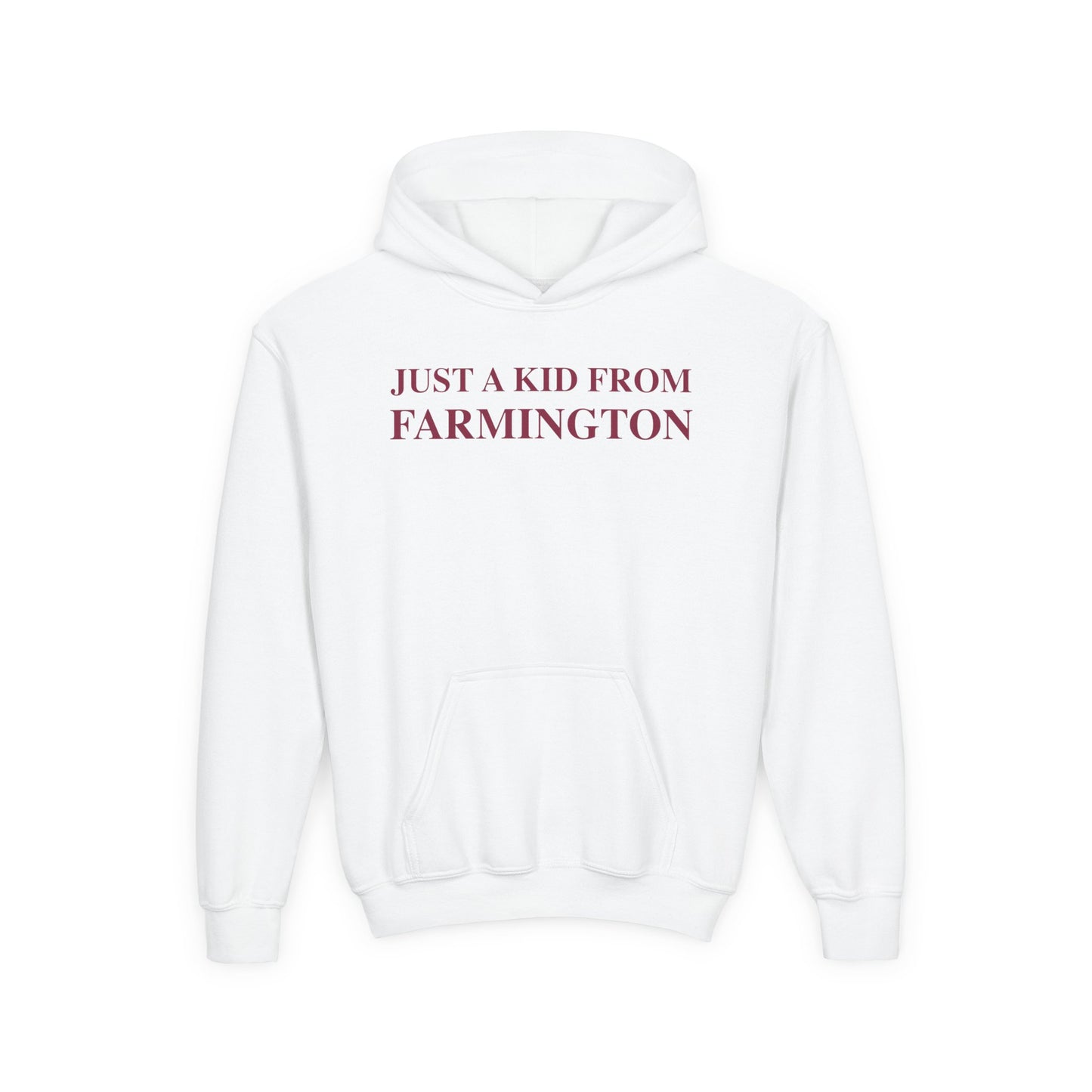 Just a kid from Farmington Youth Heavy Blend Hooded Sweatshirt