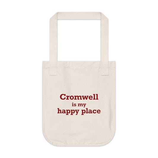 Cromwell is My Happy Place Organic Canvas Tote Bag