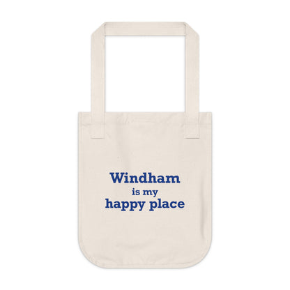 Windham is My Happy Place Organic Canvas Tote Bag