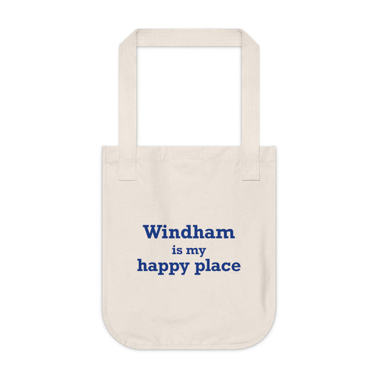 Windham is My Happy Place Organic Canvas Tote Bag