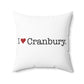 I Heart Cranbury. Spun Polyester Square Pillow
