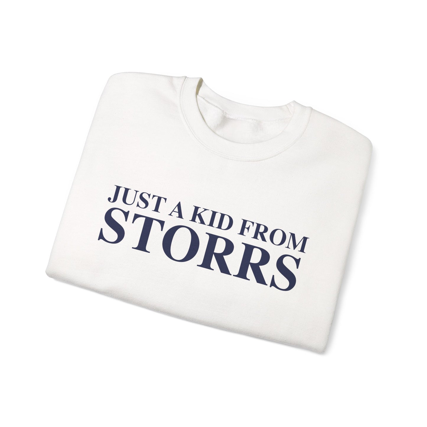 Just a kid from Storrs Unisex Heavy Blend™ Crewneck Sweatshirt