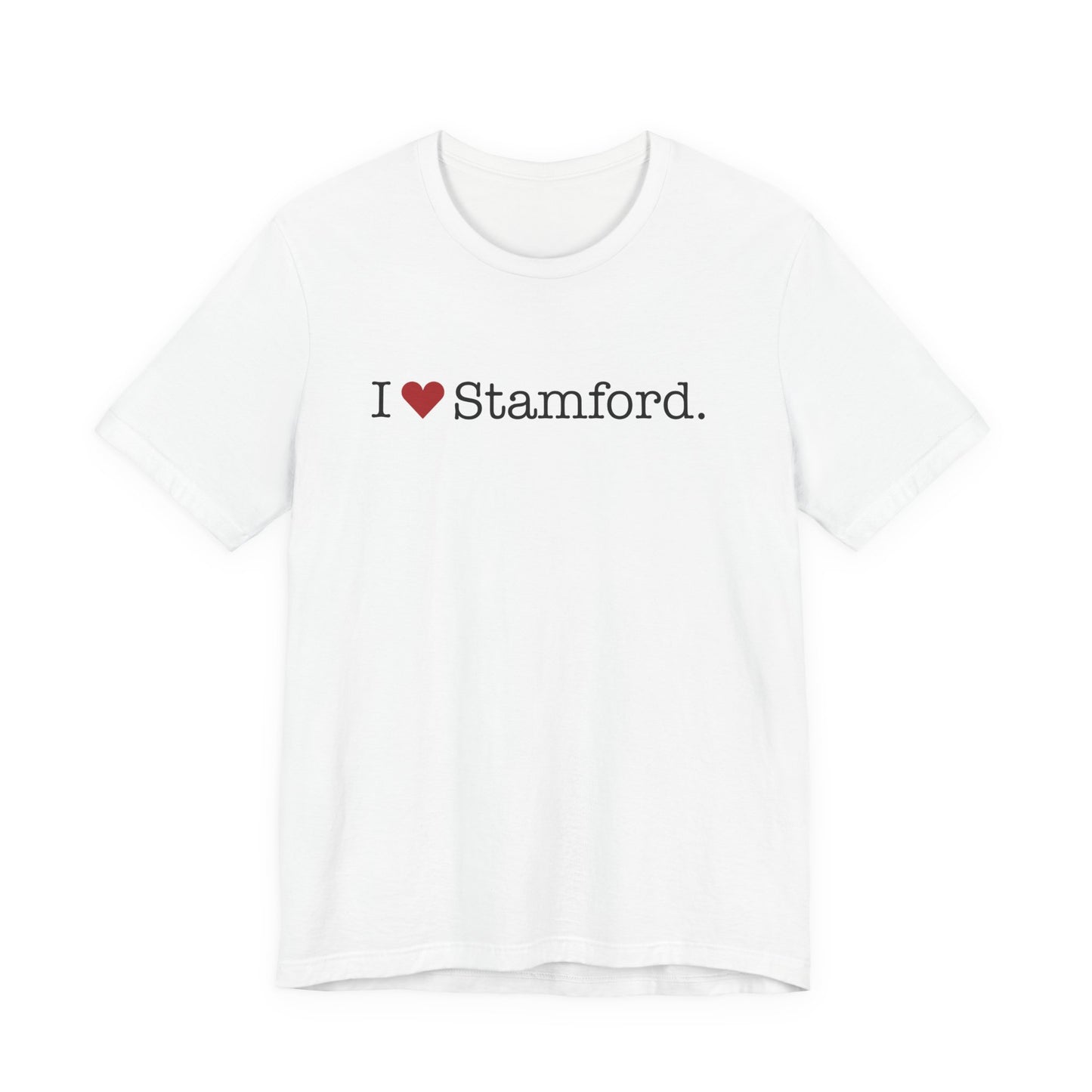 I Heart Stamford. Unisex Jersey Short Sleeve T-Shirt