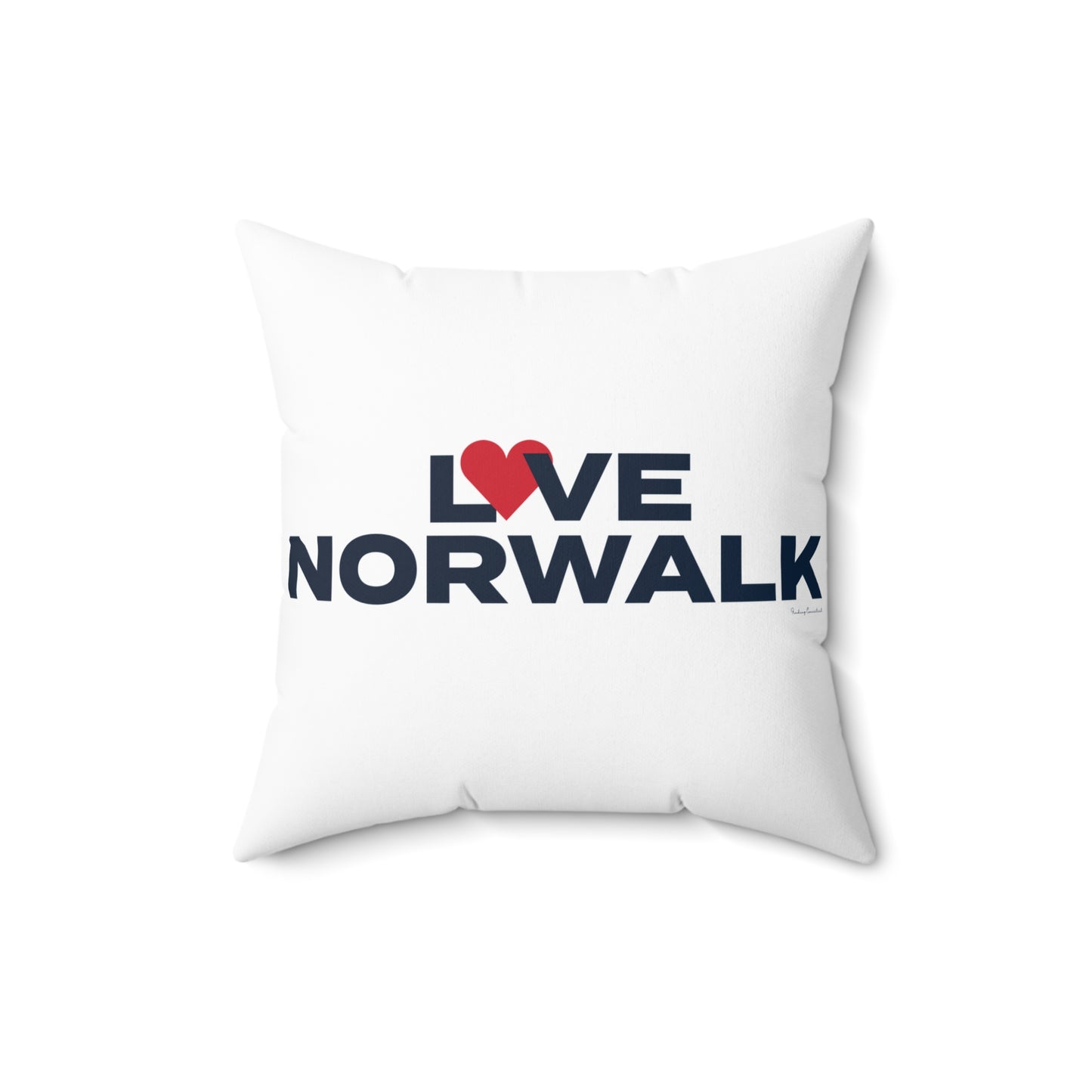 Love Norwalk Spun Polyester Square Pillow