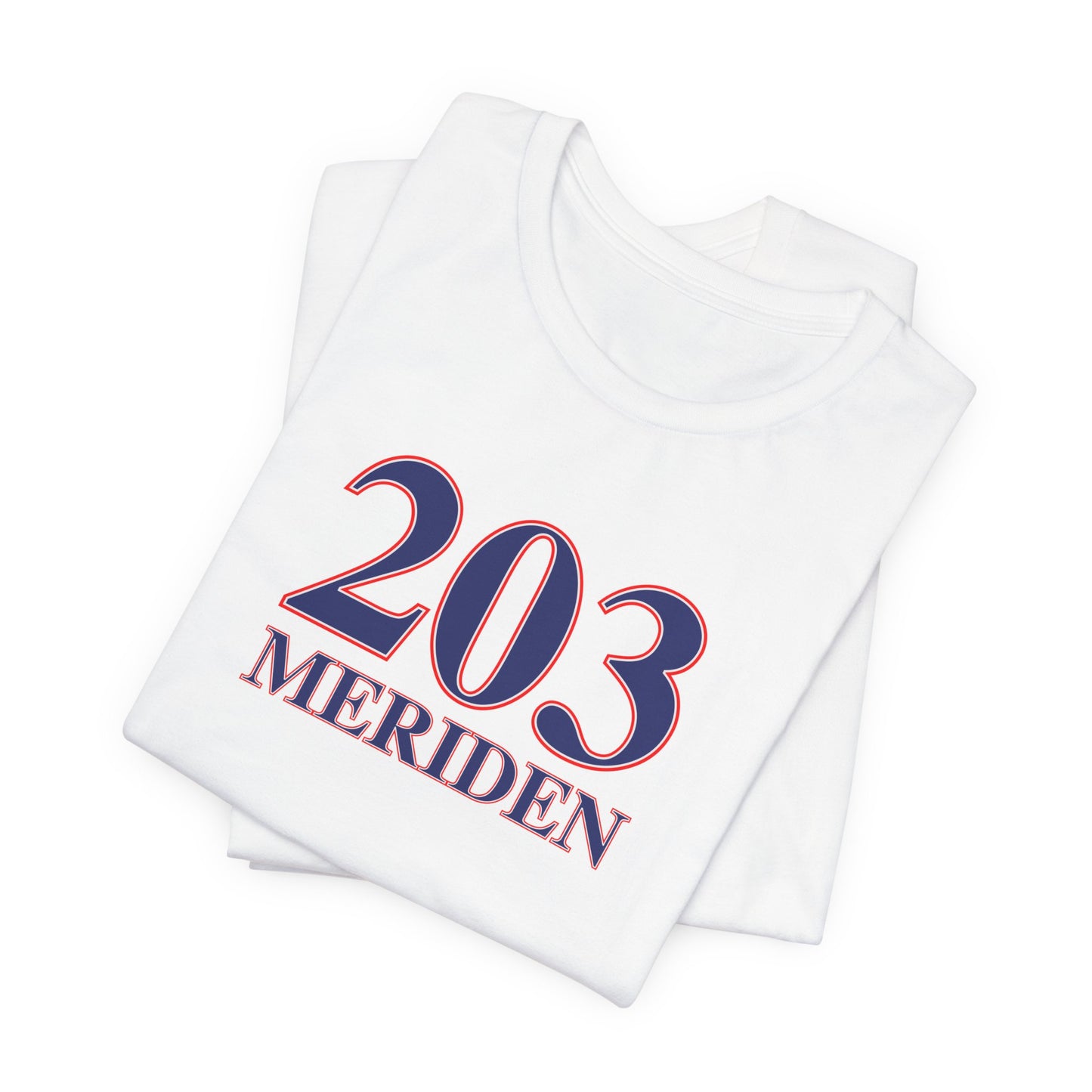 203 Meriden Red, White & Blue Unisex Jersey Short Sleeve T-Shirt