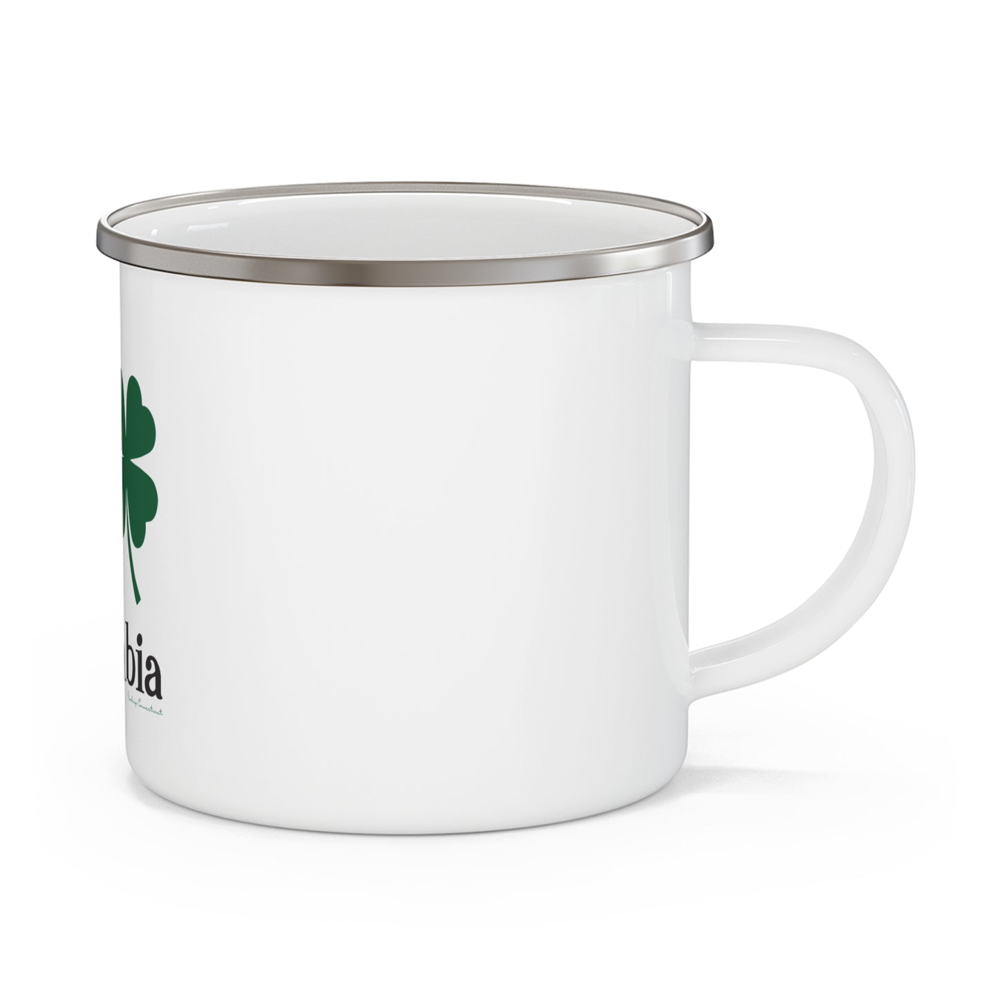 I Clover Columbia Enamel Camping Mug