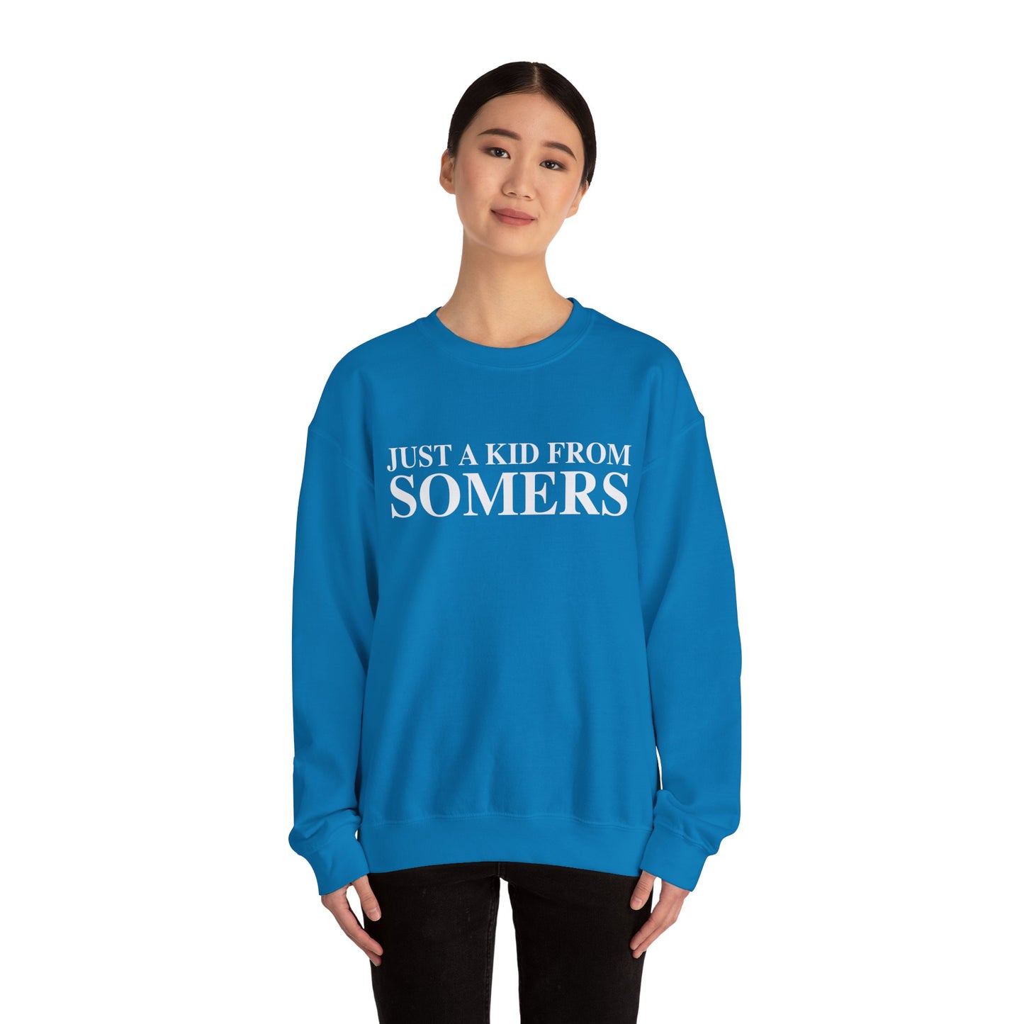 Just a kid from Somers Unisex Heavy Blend™ Crewneck Sweatshirt