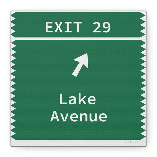Vintage Merritt Parkway Exit 29 Sign Matte Canvas, Stretched, 1.25"