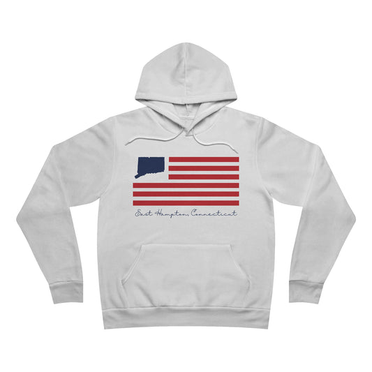 East Hampton Connecticut Flag Unisex Sponge Fleece Pullover Hoodie