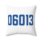 06013 Burlington Connecticut Zip Code Polyester Square Pillow