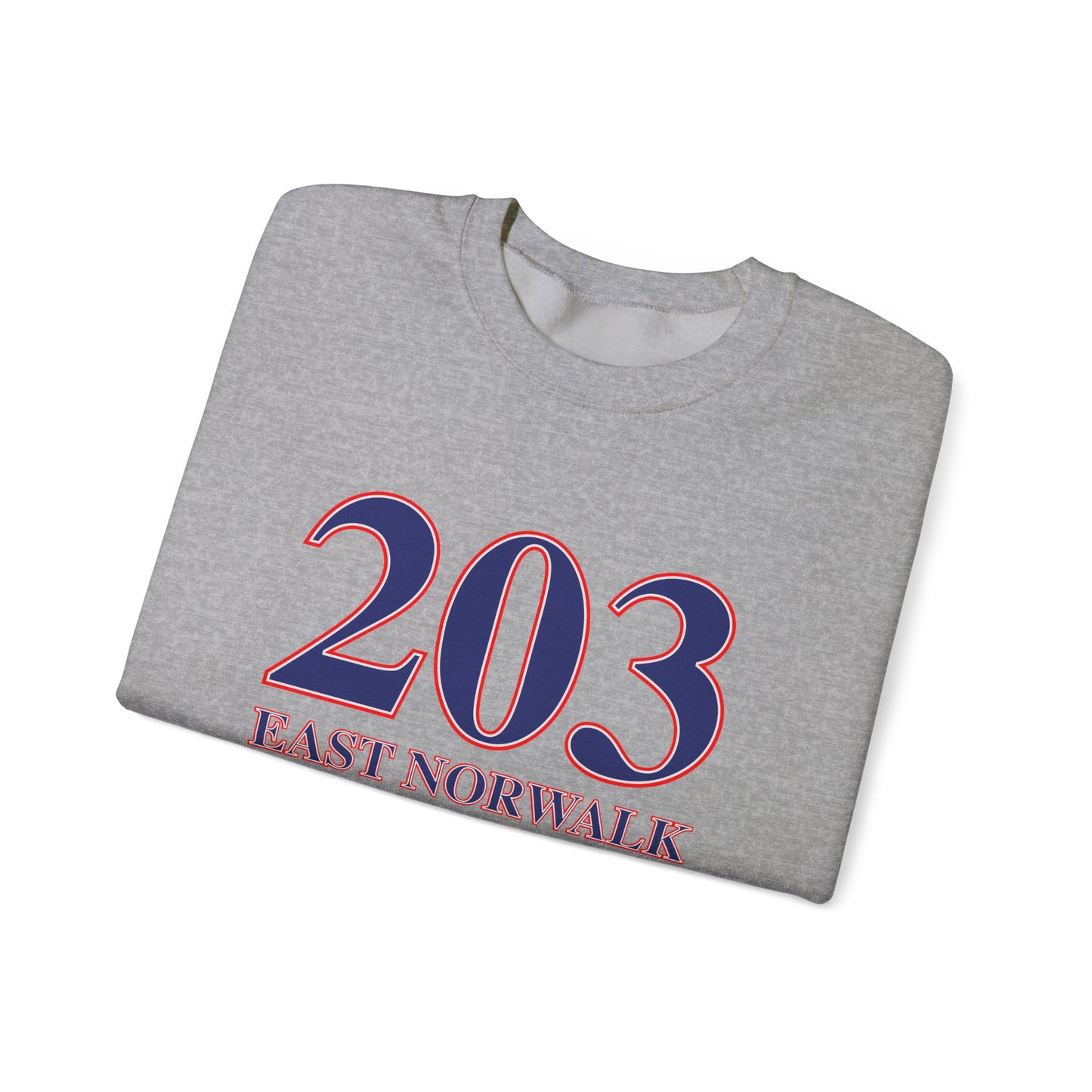 203 East Norwalk Red, White & Blue Unisex Heavy Blend™ Crewneck Sweatshirt