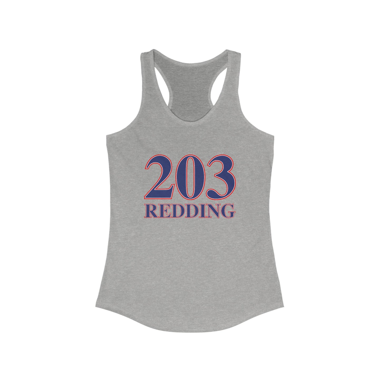 203 Redding Red White & Blue Women's Ideal Racerback Tank Top