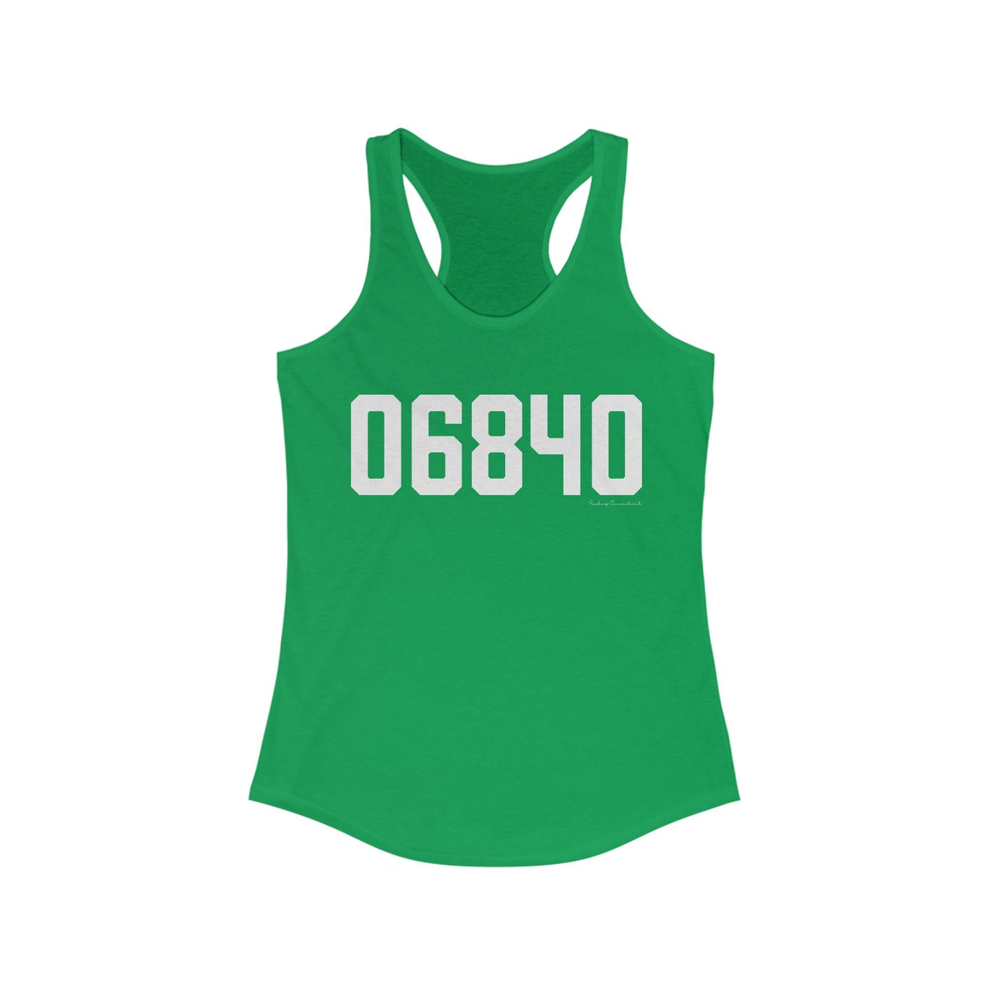 06840 New Canaan CT Zip Code Women's Ideal Racerback Tank Top