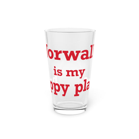 Norwalk is my Happy Place Pint Glass, 16oz
