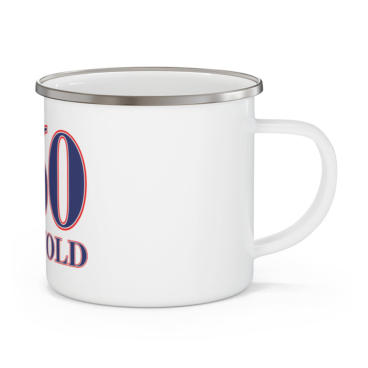 860 Griswold Red, White & Blue Enamel Camping Mug