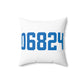 06824 Fairfield Connecticut Zip Code Spun Polyester Square Pillow