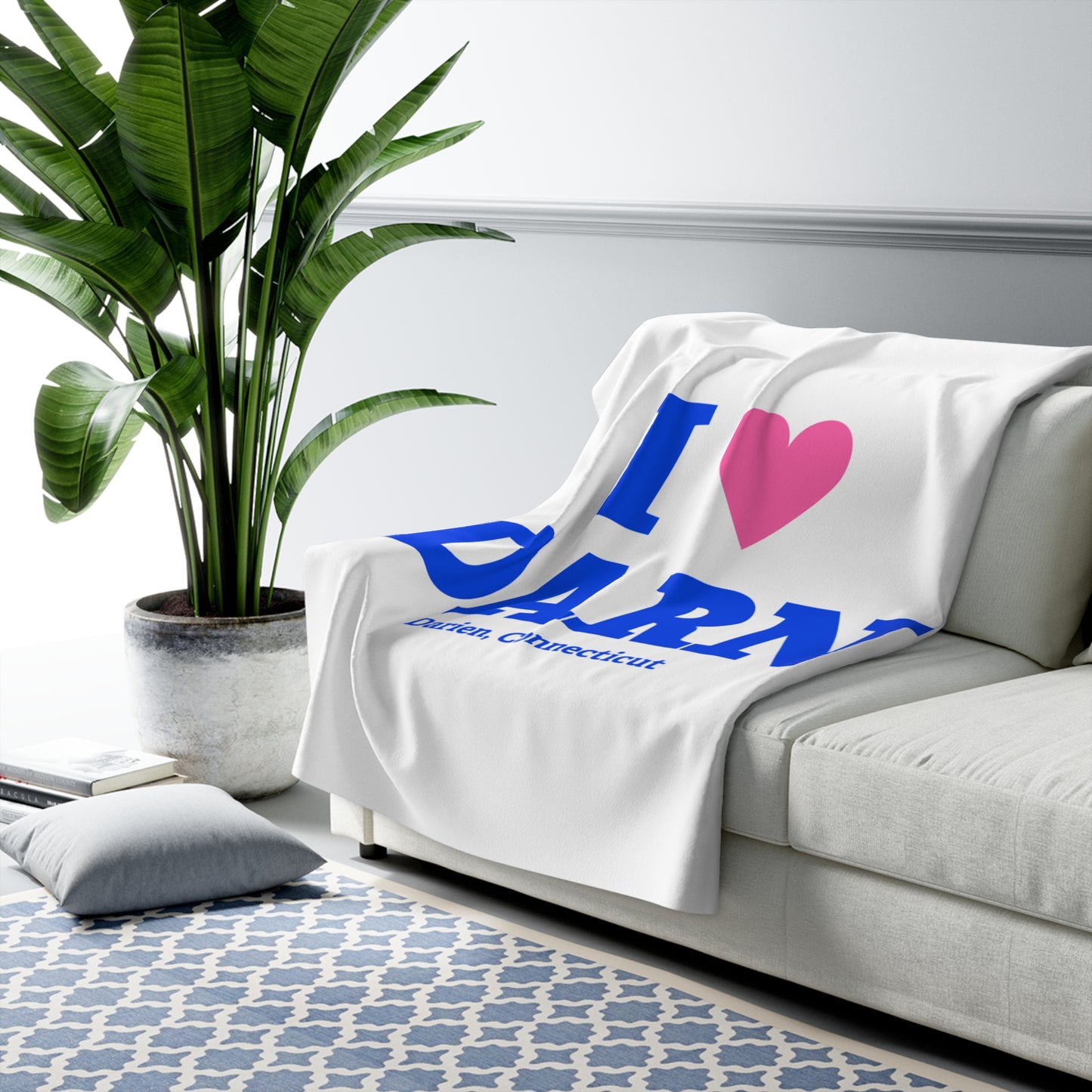 I Heart DARN Sherpa Fleece Blanket