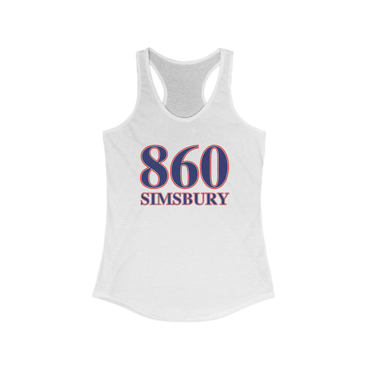 860 Simsbury Red White & Blue Women's Ideal Racerback Tank Top