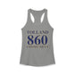 Tolland 860 Connecticut Women's Ideal Racerback Tank Top