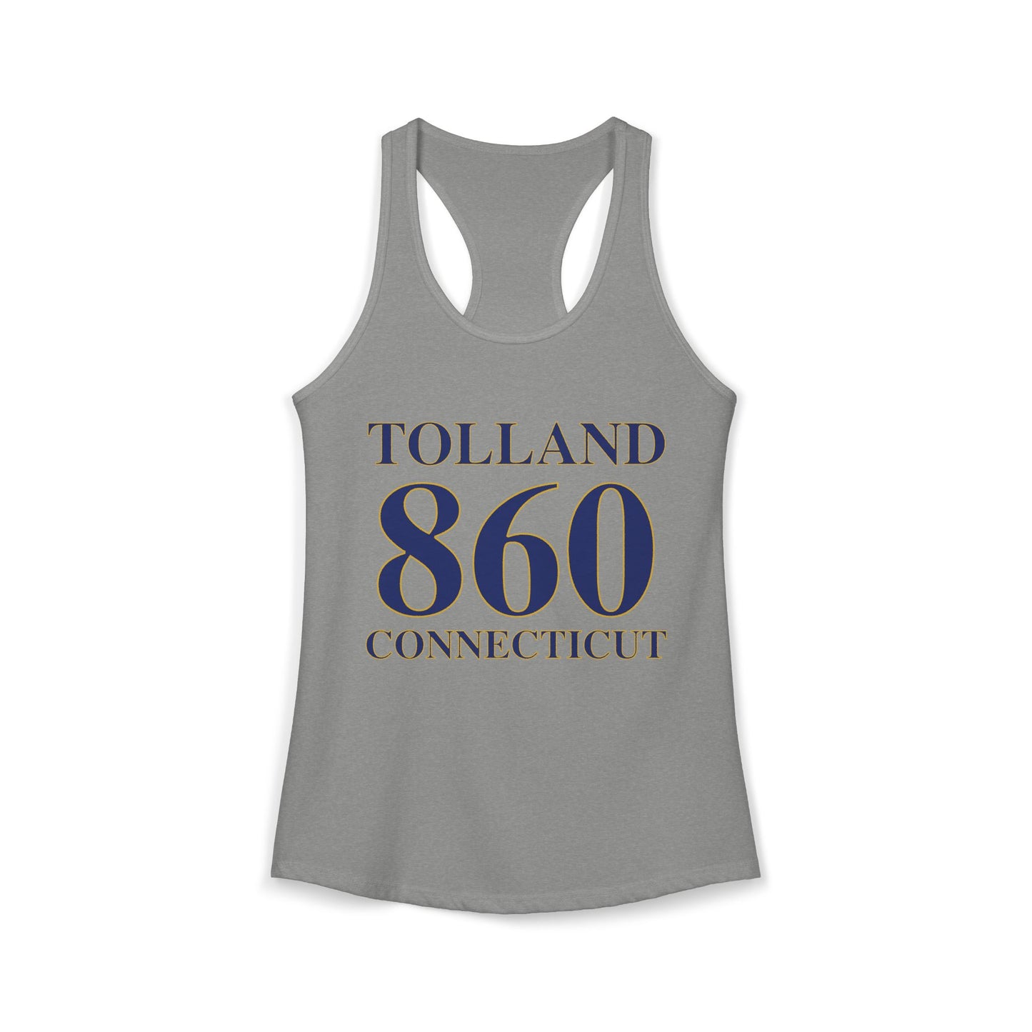Tolland 860 Connecticut Women's Ideal Racerback Tank Top