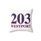 203 Westport Red White & Blue Spun Polyester Square Pillow