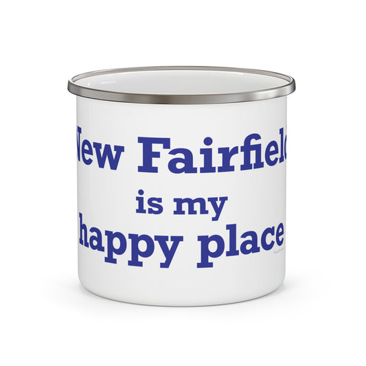 New Fairfield Is My Happy Place Enamel Camping Mug