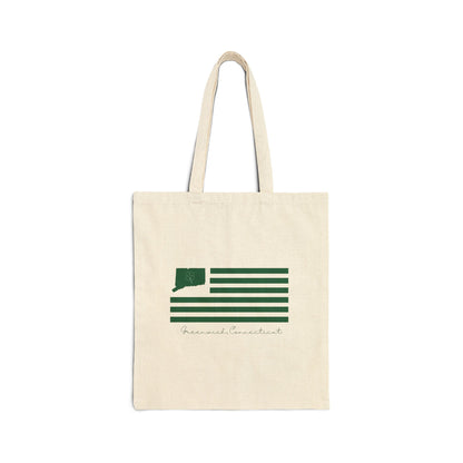 Greenwich Connecticut St Patrick’s Day Flag Cotton Canvas Tote Bag