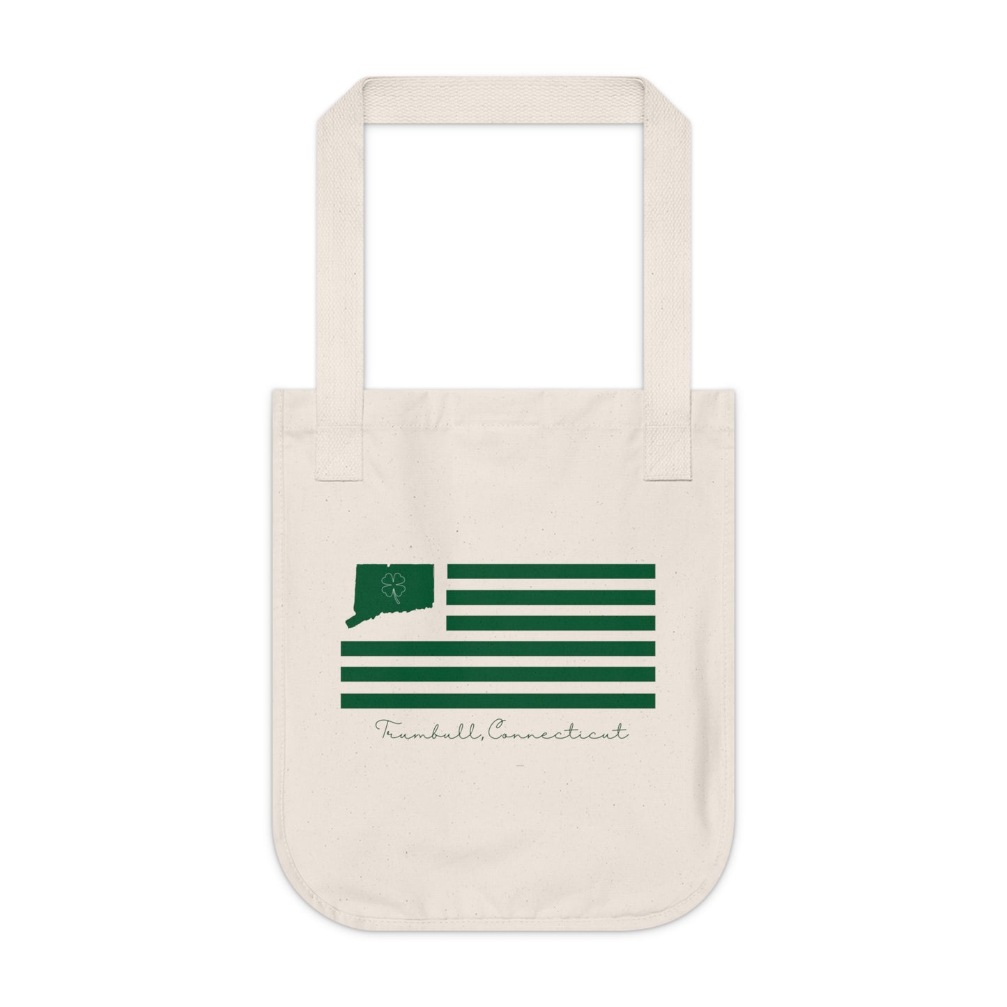 Trumbull Connecticut St Patrick’s Day Flag Organic Canvas Tote Bag