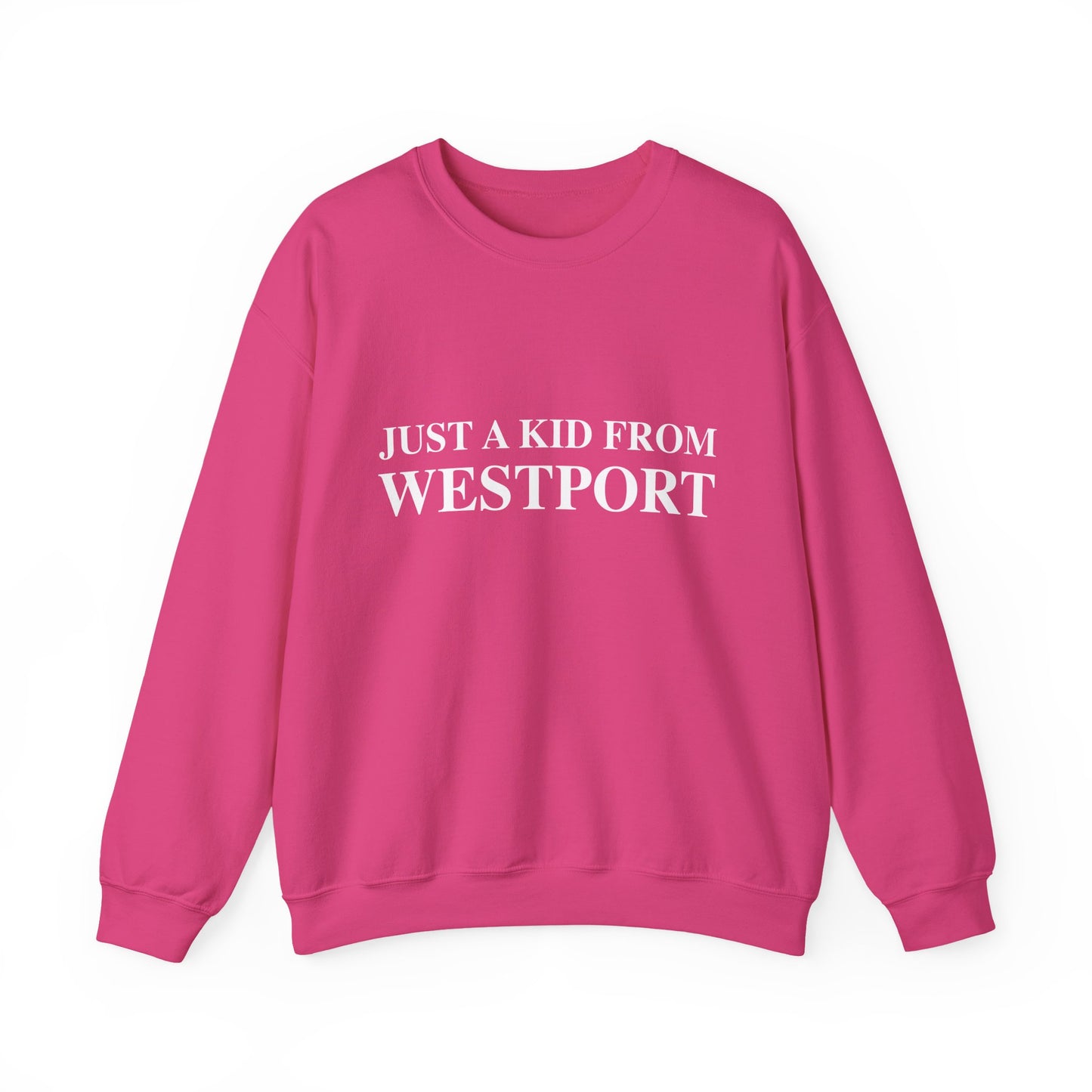 Just a kid from Westport Unisex Heavy Blend™ Crewneck Sweatshirt