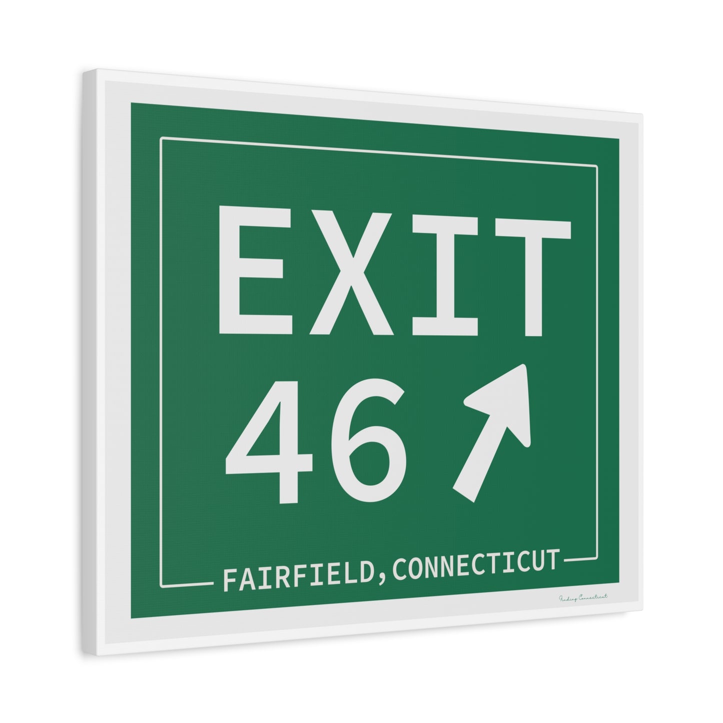Vintage Exit 46 Merritt Parkway Sign Matte Canvas, Stretched, 1.25"